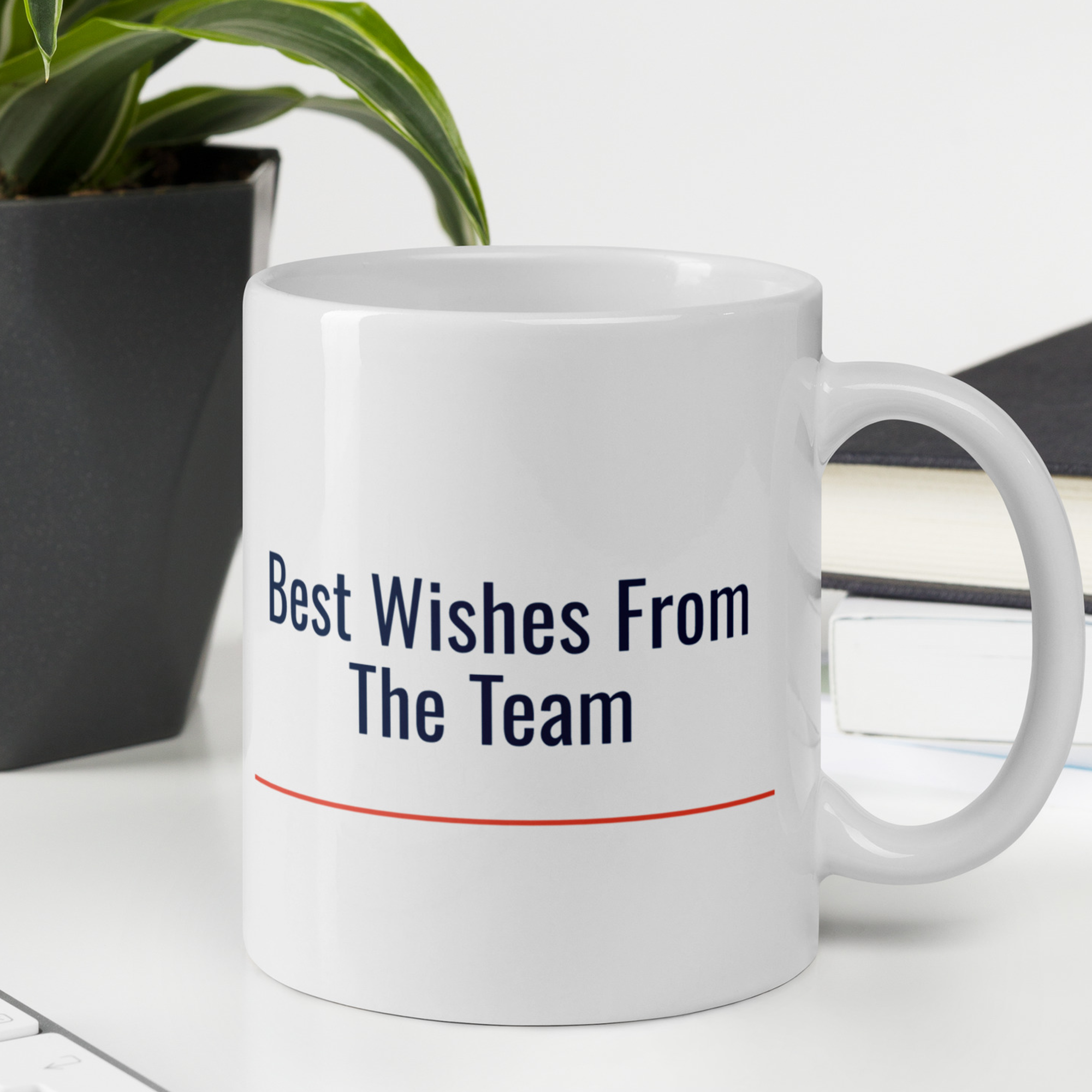 Coworker Leaving Gift — Best Wishes From The Team — 11oz Ceramic Mug — view 4