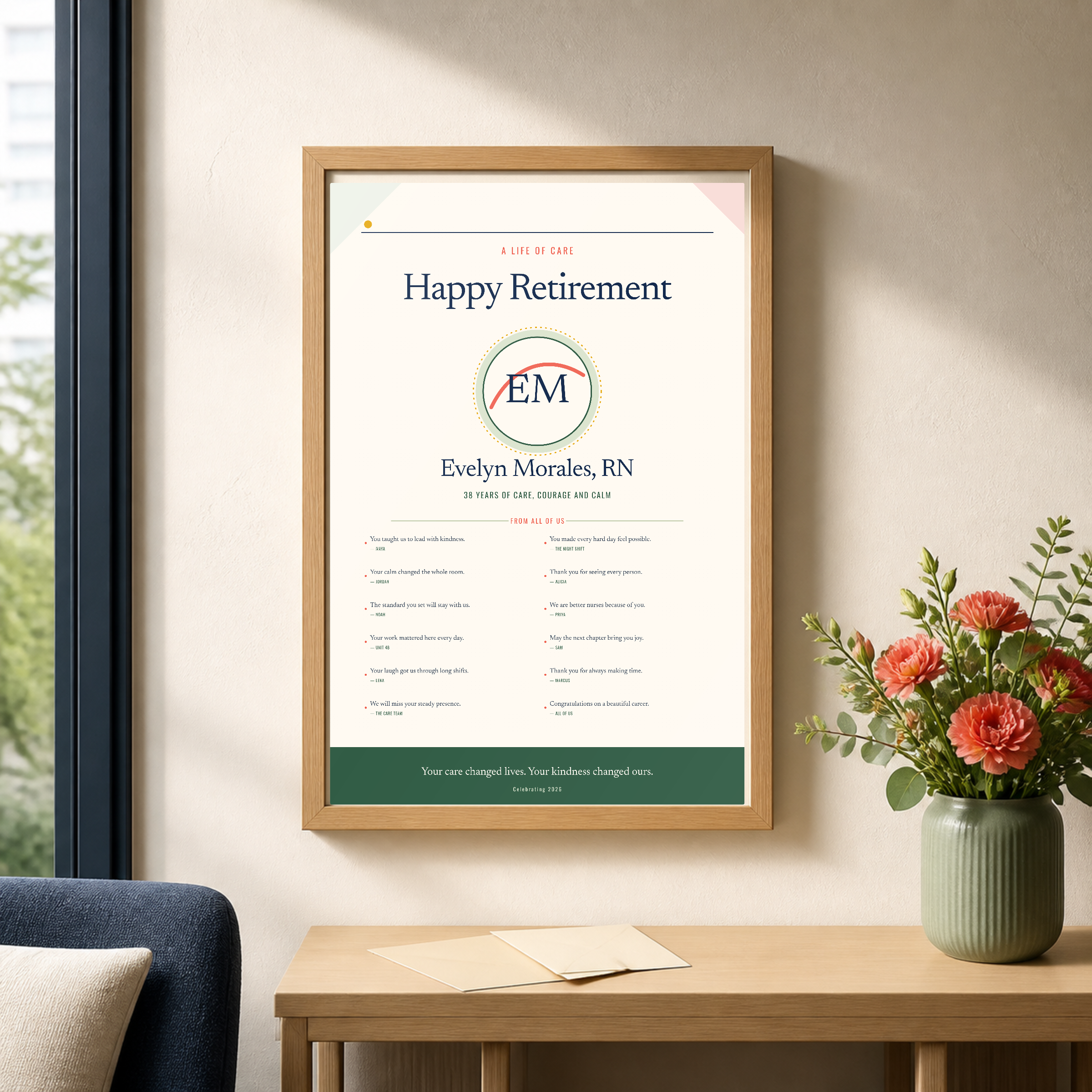 From All of Us — Personalized Nurse Retirement Signature Poster